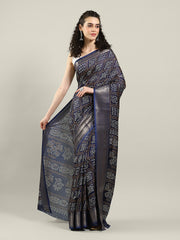Bandhani Printed Cotton Blend Saree
