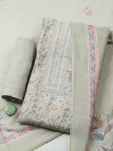 Embroidered Muslin Unstitched Suit With Pant & Dupatta