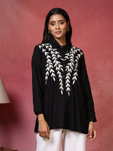 Embroidered Cotton Blend Short Kurti