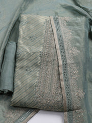 Embroidered Tissue Unstitched Suit With Dupatta