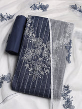 Neck Embroidered Cotton Blend Unstitched Suit With Dupatta