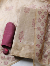 Printed Cotton Blend Ustitched Suit With Pant & Dupatta
