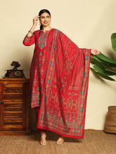 Printed Cotton Suit With Pant & Dupatta