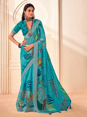 Digital Printed Cotton Saree