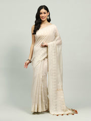 Embroidered Border Booti Art Silk Saree