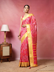 Printed Art-Tusser Saree