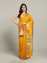 Zari Border Booti Art Silk Woven Saree