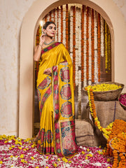 Resham Border Art Silk Saree