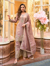 Embroidered Art Silk Suit With Pant & Dupatta