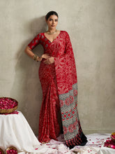 Printed Satin Saree