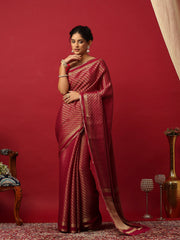 Plain Crepe Saree