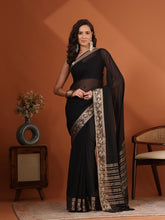 Plain Chiffon Saree