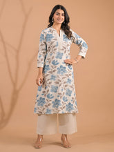 Printed Cotton Blend Kurta With Pants