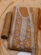 Embroidered Tissue Unstitched Suit With Dupatta