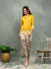 Printed Muslin Kurta With pants