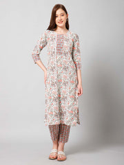 Printed Cotton Kurta Set