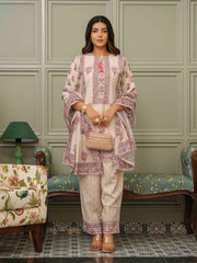 Printed Cotton Blend Kurta With Pants & Dupatta