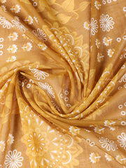 Printed Cotton Blend Unstitched Suit With Dupatta