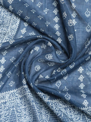 Printed Cotton Blend Unstitched Suit With Dupatta