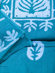 Printed Cotton Blend Unstitched Suit With Dupatta