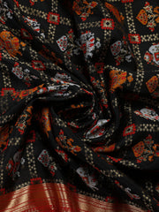 Embroidered Chanderi Unstitched Suit With Dupatta