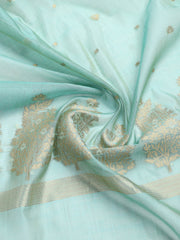 Jamdani Work Chanderi Unstitched Suit Piece With Dupatta