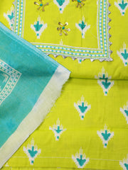 Digital Printed Cotton Blend Unstitched Suit With Dupatta