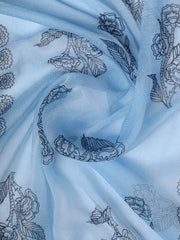 Printed Cotton Blend Unstitched Suit With Dupatta