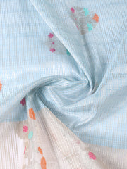 Neck Embroidered Tissue Unstitched Suit Piece With Dupatta