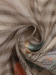 Neck Embroidery Chanderi Unstitched Suit With Dupatta