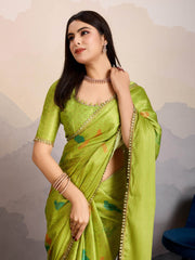 Zari Jaal Woven Art Silk Saree
