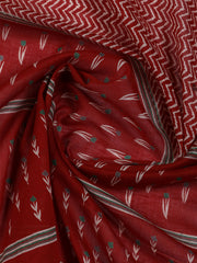 Neck Work Printed Cotton Blend Unstitched Suit With Dupatta