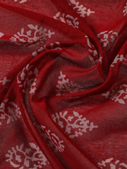 Printed Cotton Blend Unstitched Suit Piece With Dupatta