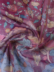 Neck Embroidered Chanderi Unstitched Suit With Dupatta