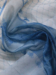 Embroidered Linen Unstitched Suit Piece With Dupatta