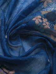 Embroidered Linen Unstitched Suit Piece With Dupatta