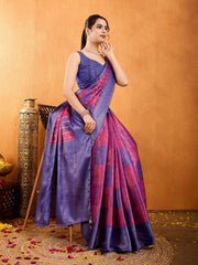 Zari Border Booti Woven Art Silk Saree
