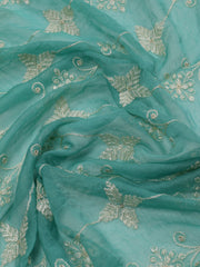 All Over Embroidery Chiffon Unstitched Suit Piece With Dupatta