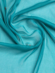 Patch Neck Art Silk Unstitched Suit With Dupatta