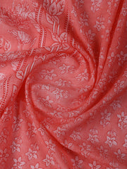 Neck Woek Cotton Blend Unstitched Suit With Dupatta