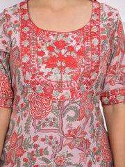 Printed Muslin Kurta With Pants