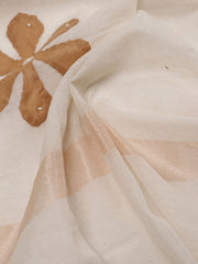 Neck Embroidery Chanderi Unstitched Suit With Dupatta