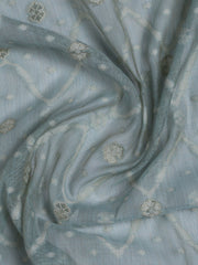 Neck Embroidery Chanderi Unstitched Suit With Dupatta