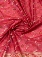 Woven Chanderi Unstitched Suit With Dupatta