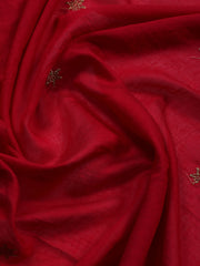 Neck Embroidered Cotton Blend Unstitched Suit With Dupatta