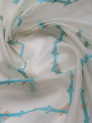 Jamdani Chanderi Unstitched Suit Piece With Dupatta