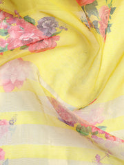 Neck Embroidered Cotton Blend Unstitched Suit With Dupatta