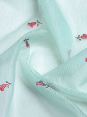 Embroidery Tissue Unstitched Suit With Dupatta