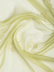 Embroidered Chanderi Unstitched Suit Piece With Dupatta