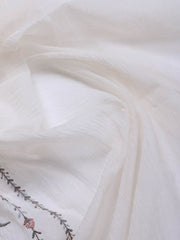 Embroidery Linen Unstitched Suit With Dupatta